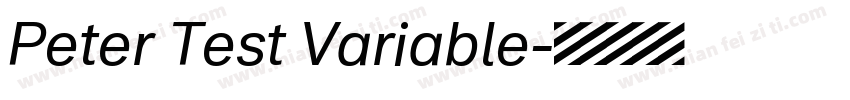Peter Test Variable字体转换